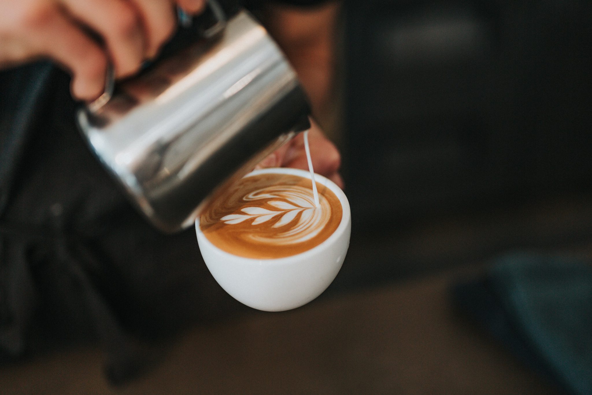 pouring coffee